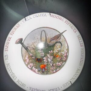 Shabby chic Floral Watering Can Decorative Plate